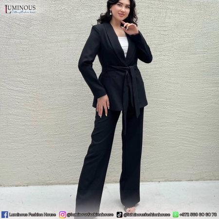 Black Formal Waisted Set